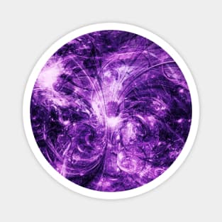 Dark Magic Burst, Purple Abstract. Magnet